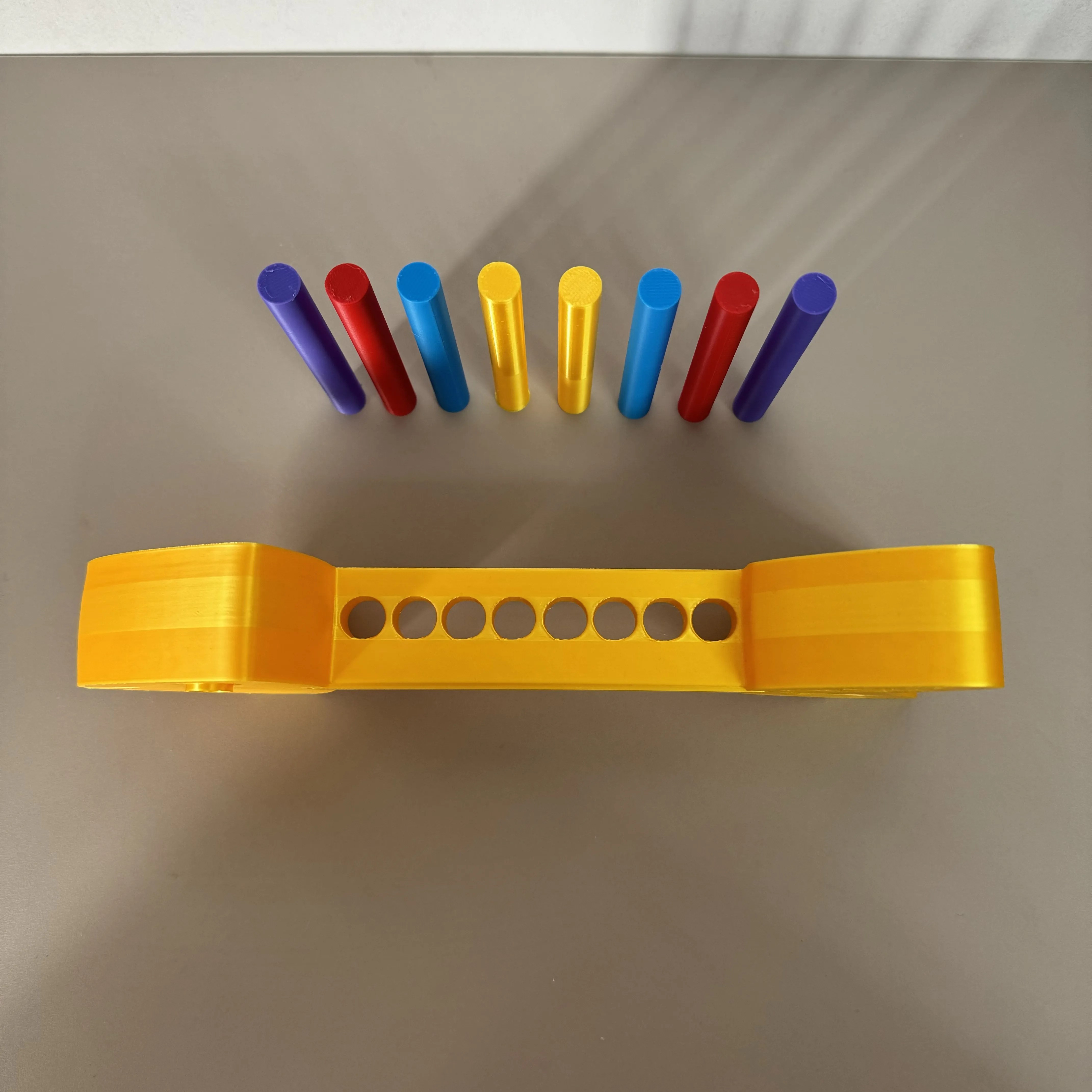 3D Baskı Balık İskeleti Renk Sıralama Oyuncağı - 8 Delikli Çubuk Dizme Seti, Renk Örüntüsü Öğretim Materyali