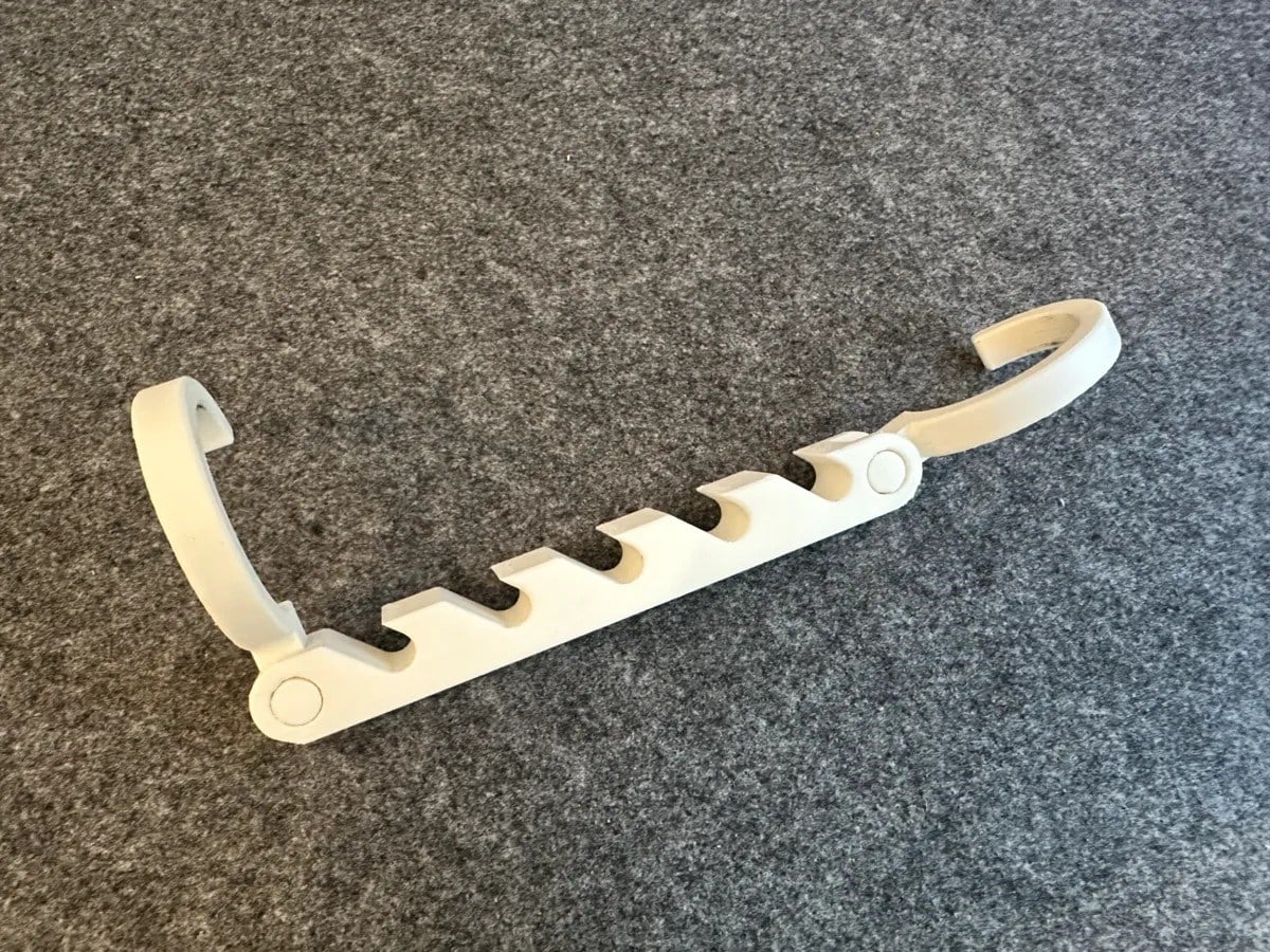 3D Baskı Katlanabilir Sihirli Askı Genişletici Dolap Yer Kazandıran Kancalı Askı Düzenleyici Beyaz
