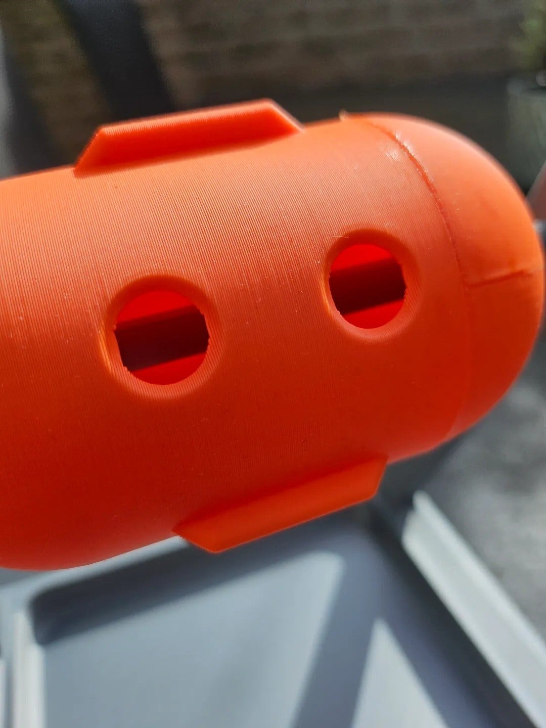 3D Baskı Kedi ve Küçük Köpek İçin Ödül Dağıtıcı Zeka Oyuncağı Döner Kapsüllü Atıştırmalık - Turuncu Gri