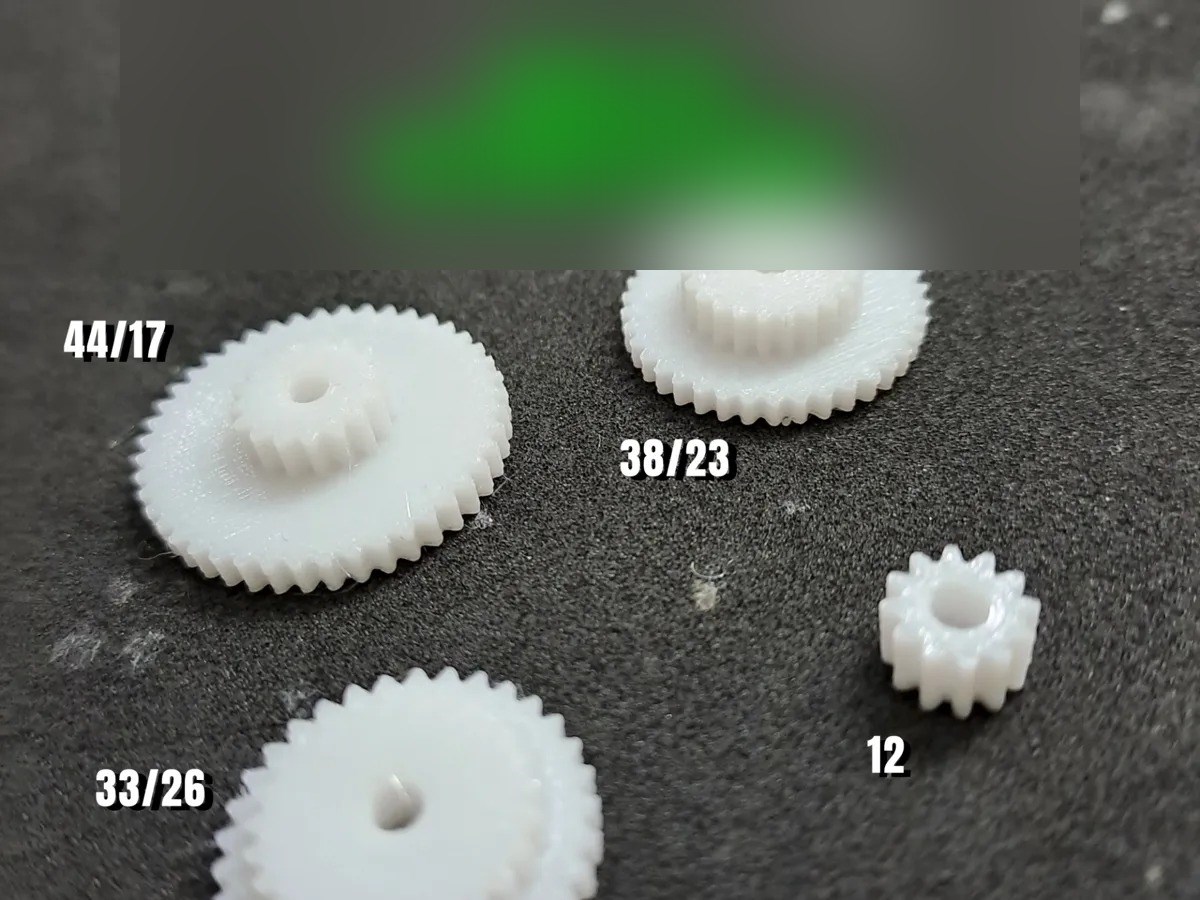 3D Baskı Klasik Araç Gösterge Dişli Tamir Seti Kilometre Sayacı Yedek Dişli Seti Beyaz