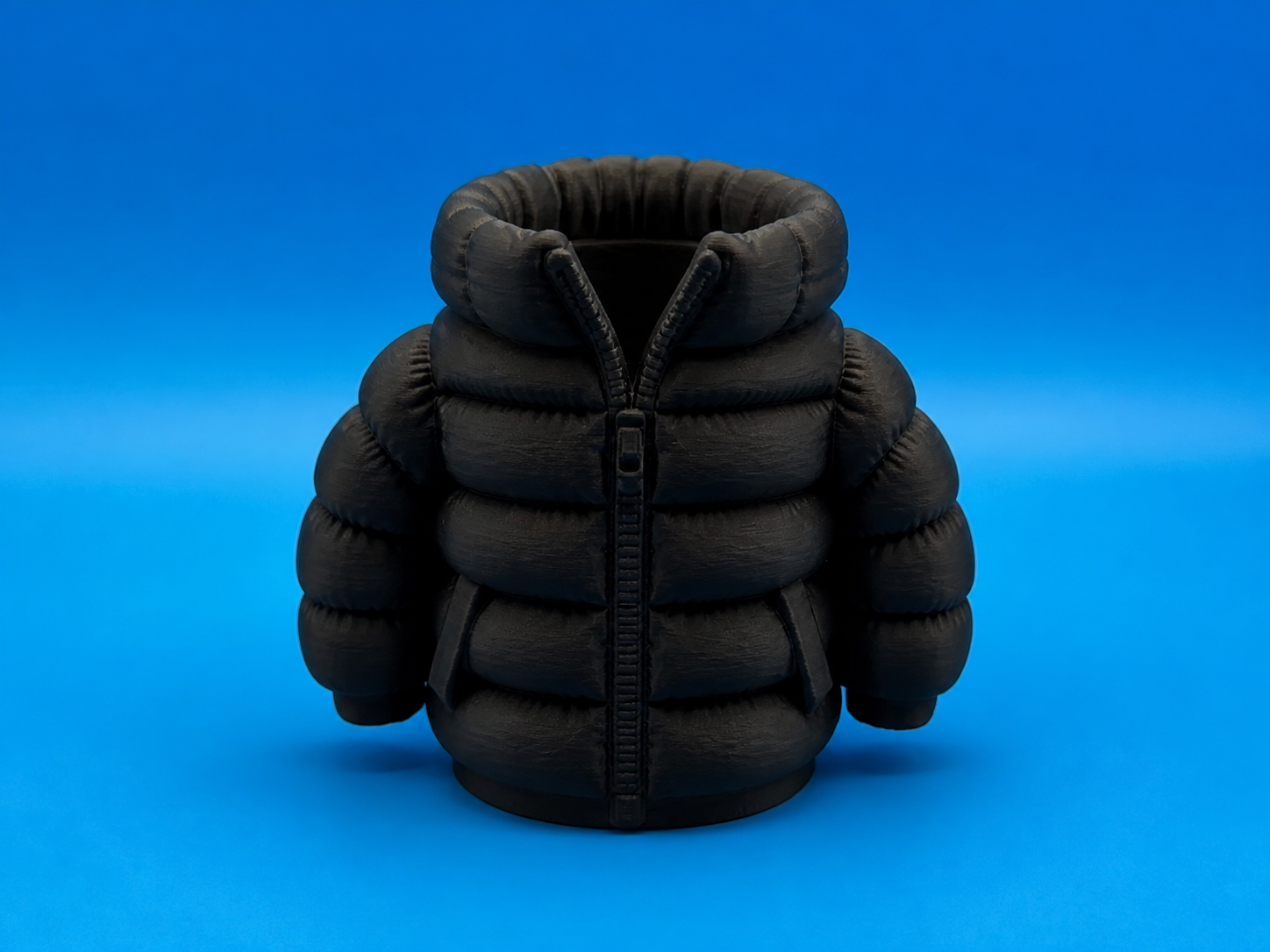 3D Baskı Şişme Mont Kalemlik - Masaüstü Organizer-Siyah