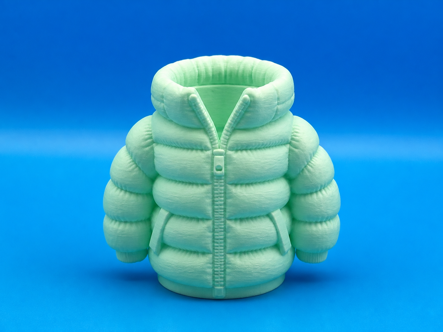 3D Baskı Şişme Mont Kalemlik - Masaüstü Organizer-Mint