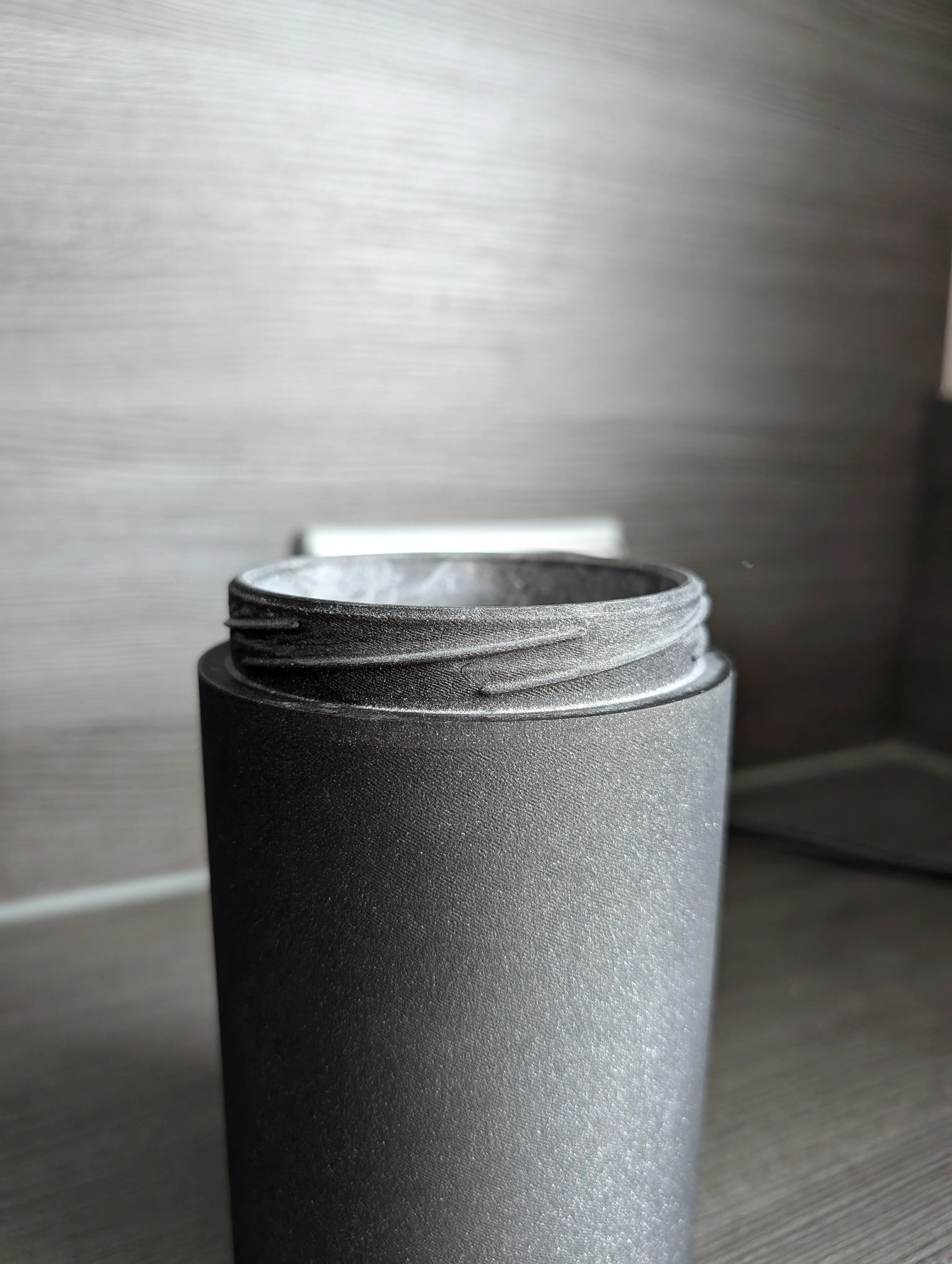 3D Baskı Vidalı Kapaklı Saklama Kavanozu Tırtıklı Kapaklı Dekoratif Mutfak Kuru Gıda Kabı 10x16 cm ~800 ml