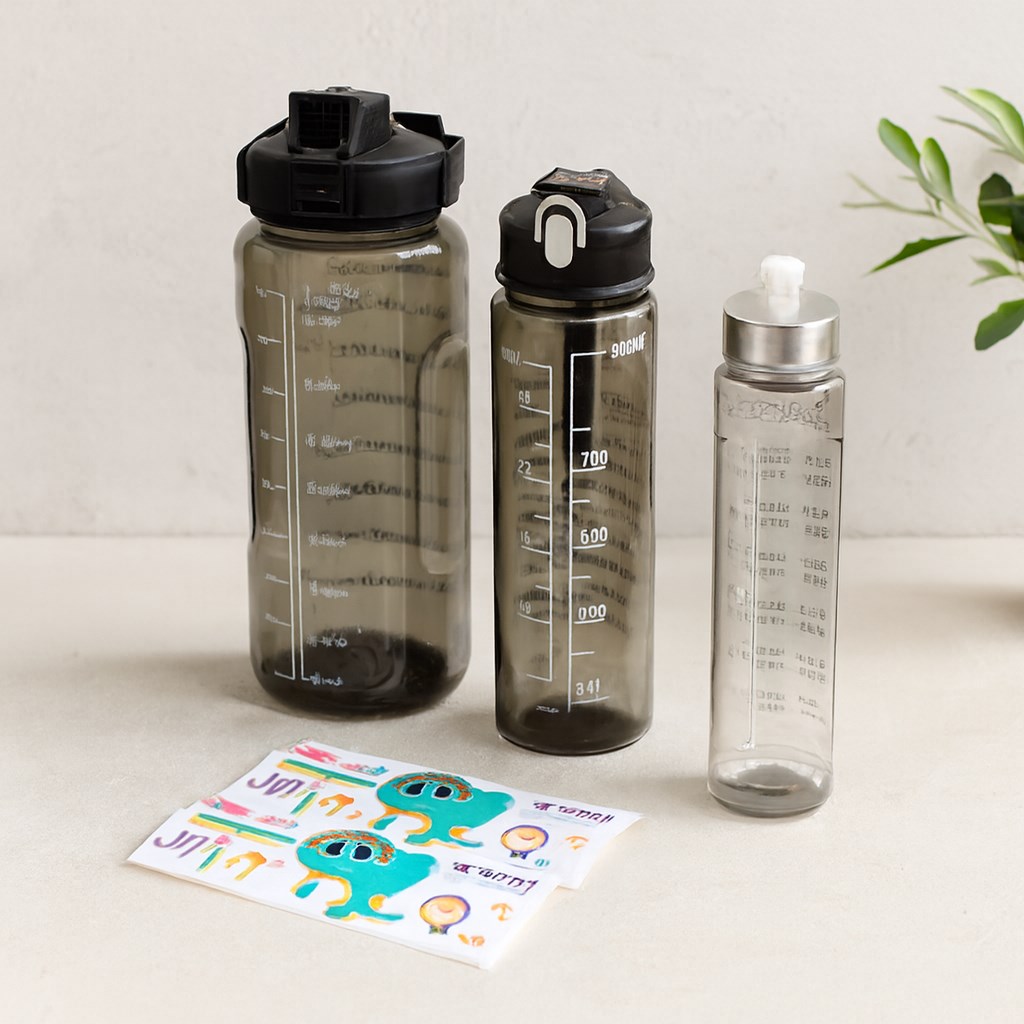 3lü Pipetli Motivasyon Suluk Seti 500/900/2000 ml (Telefonluklu)