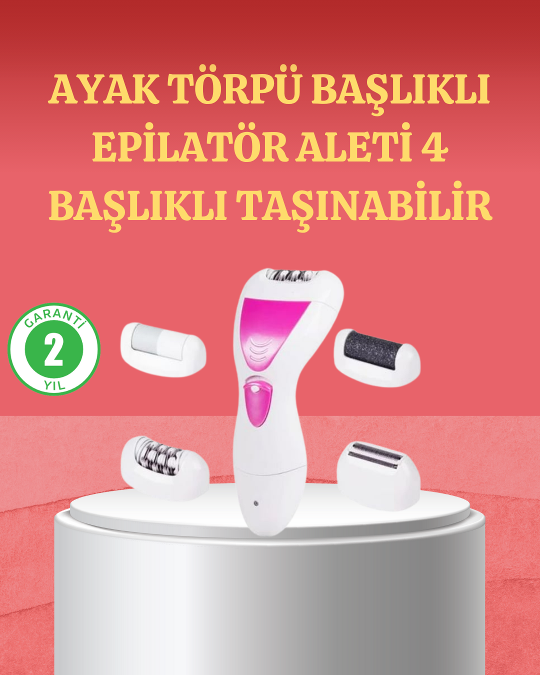 4 Başlıklı Kablosuz Şarjlı Epilasyon Cihazı