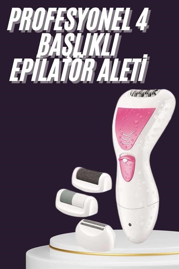 4 Başlıklı Lazer Öncesi Kısaltma Epilasyon Aleti Epilatör Çok Amaçlı