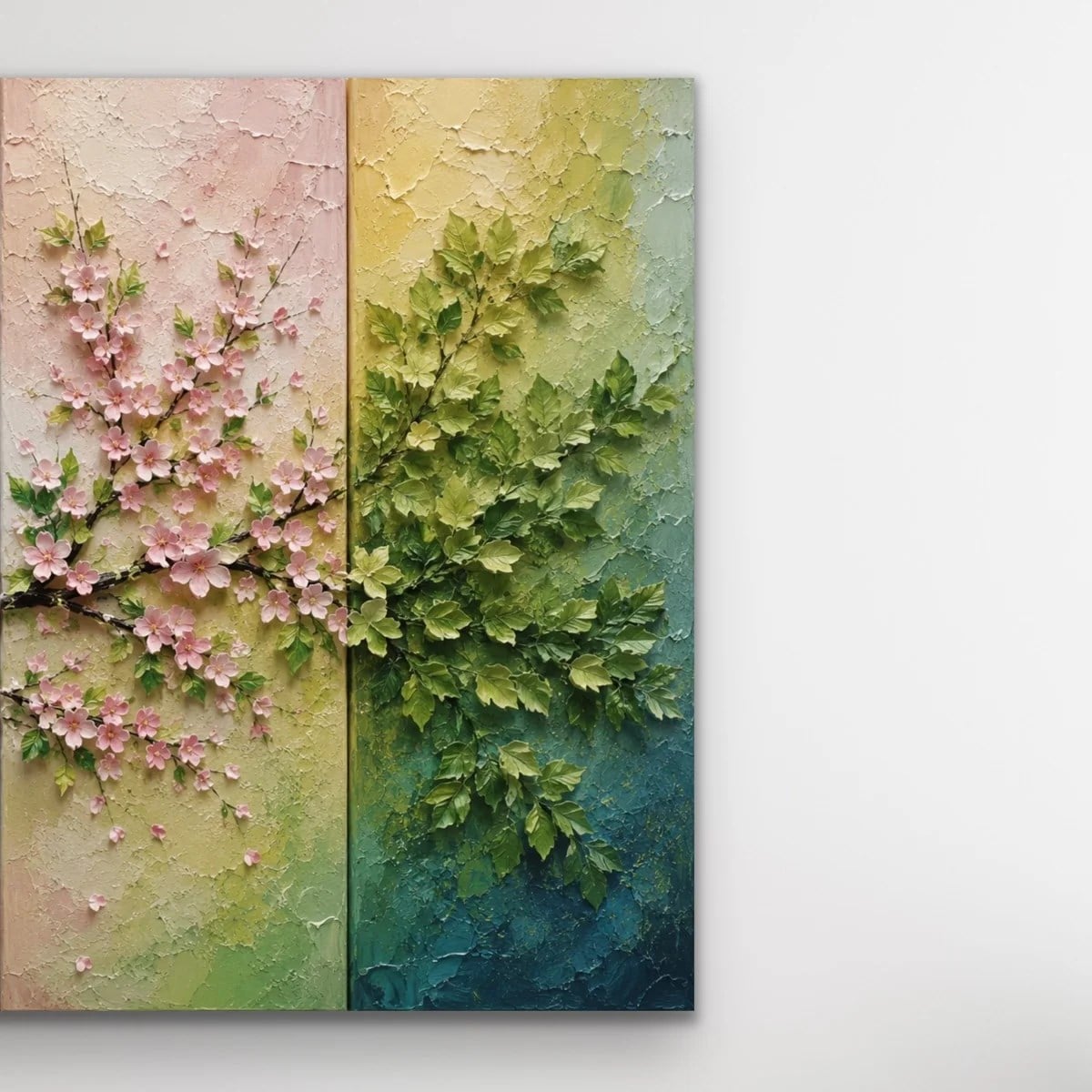 4 Mevsim Ağaç Kanvas Tablo 60X90 CM