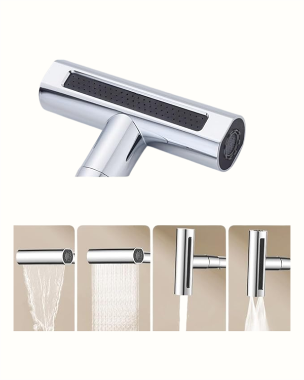 4 Modlu Musluk Başlığı Şelale, Yağmur, Sprey, Köpük Akışı Yüksek Basınç Performansı Modern Tasarım
