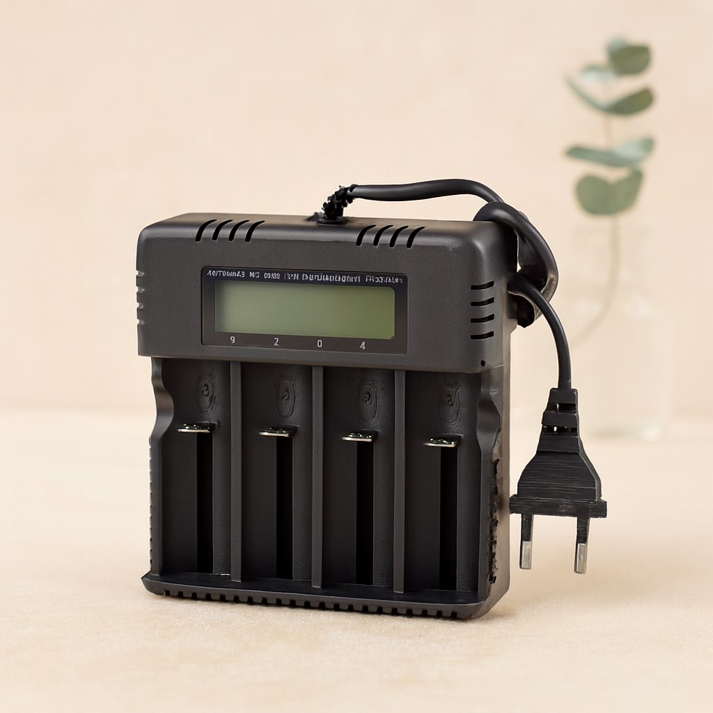 4 Yuvalı Li-ion Pil Şarj Cihazı 3000mA 4.2V (18650/26650/16340 Uyumlu)