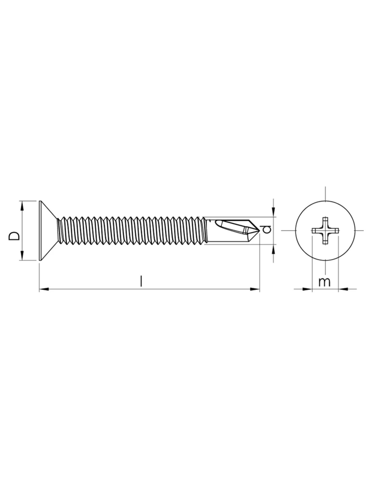 4.2x13 mm YHB Matkap Uçlu Vida DIN 7504P