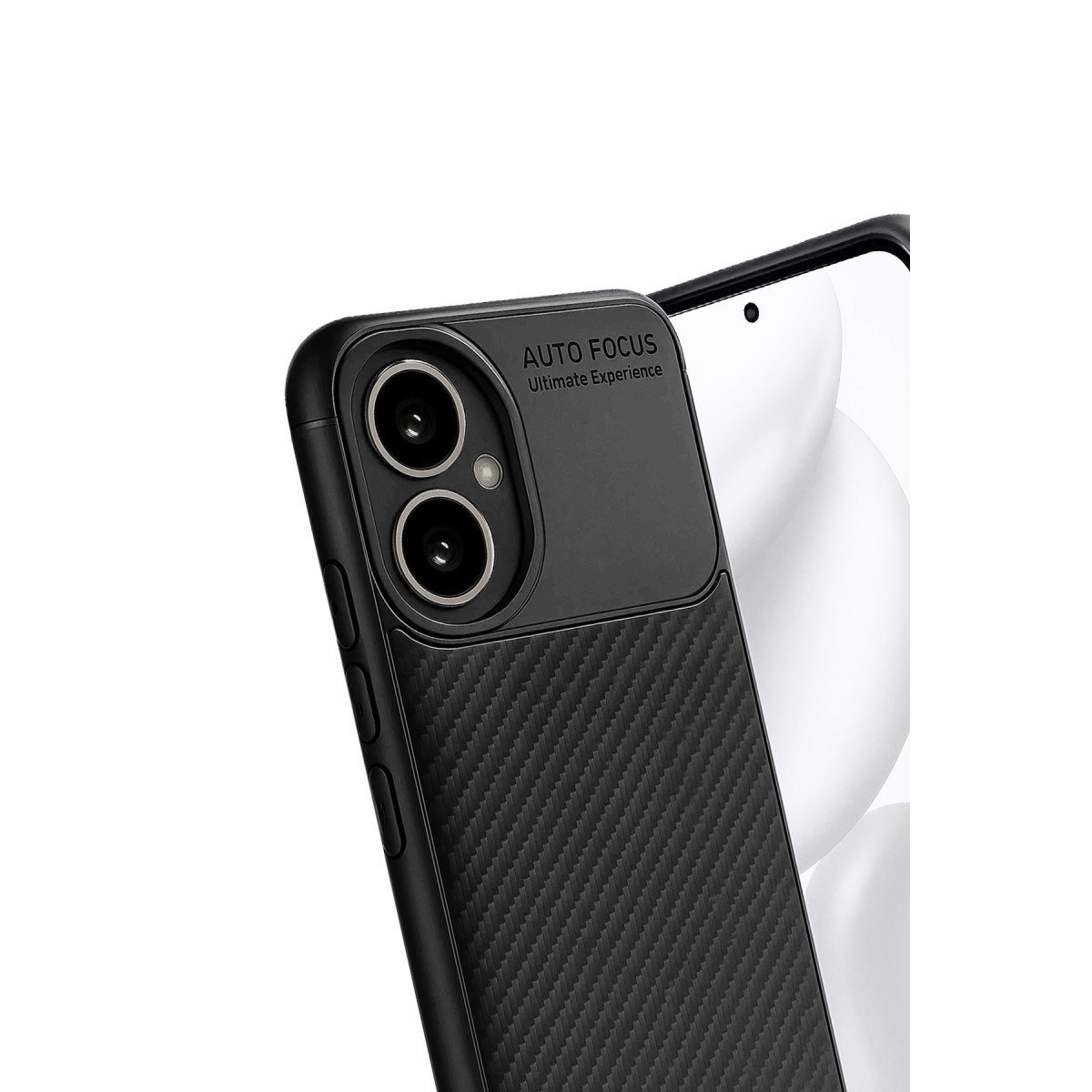 400 Kılıf Auto Focus Karbon Kapak - Siyah