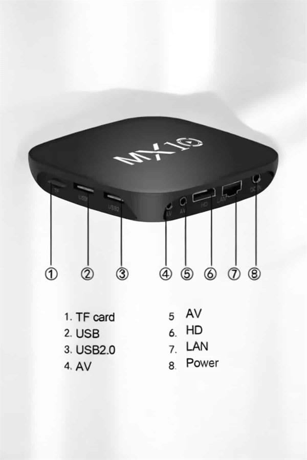 4K TV Uyumlu HD Çözünürlüklü Mx Box S 8 GB