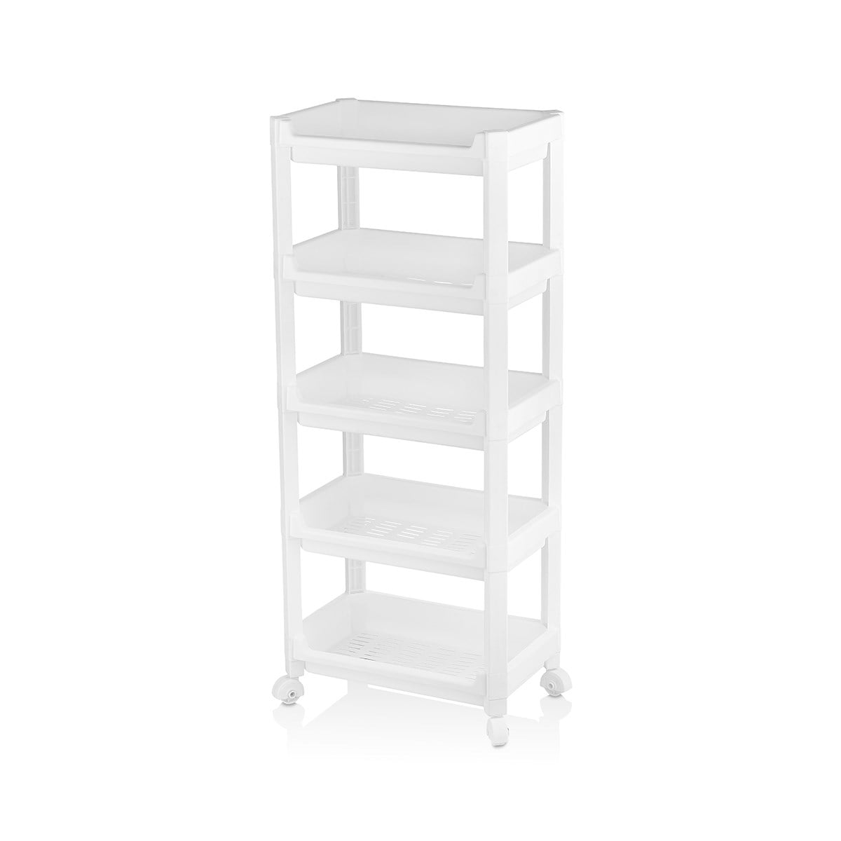 5 Katlı Tekerlekli Sepet Organizer Raf Ünitesi (355x220x850 mm)