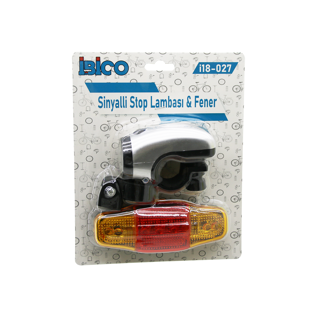 5 LED Sinyalli Pilli Bisiklet Işığı (2-in-1 Stop Lambası)