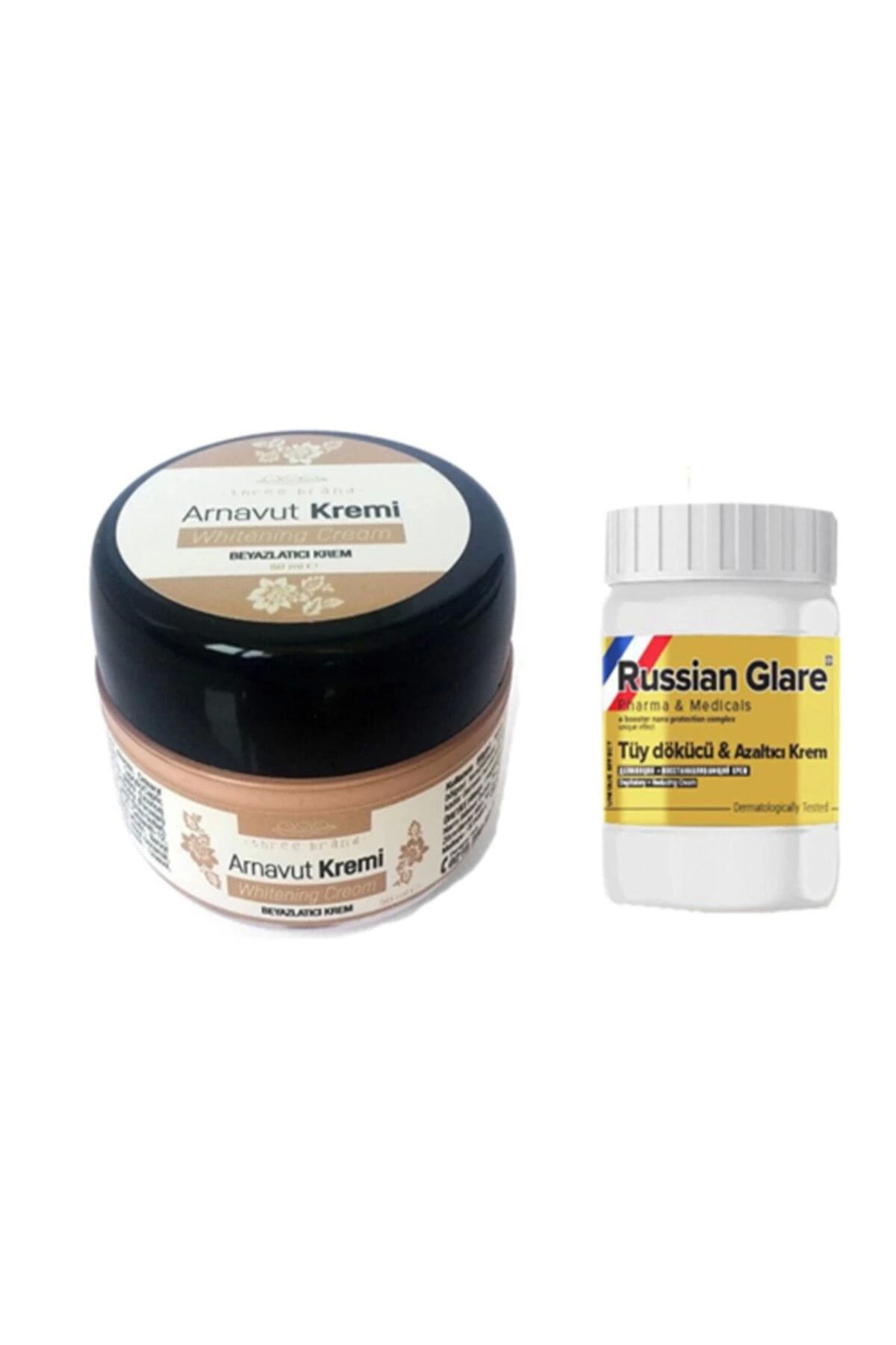 50 Ml Arnavut Aklık Kremi 1 Ad + Russıan Glare Tüy Dökücü Azaltıcı Merhem 50ml 1 Ad