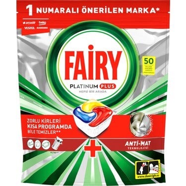 50 Yıkama Limon Aromalı Bulaşık Makinesi Deterjan Kapsülü