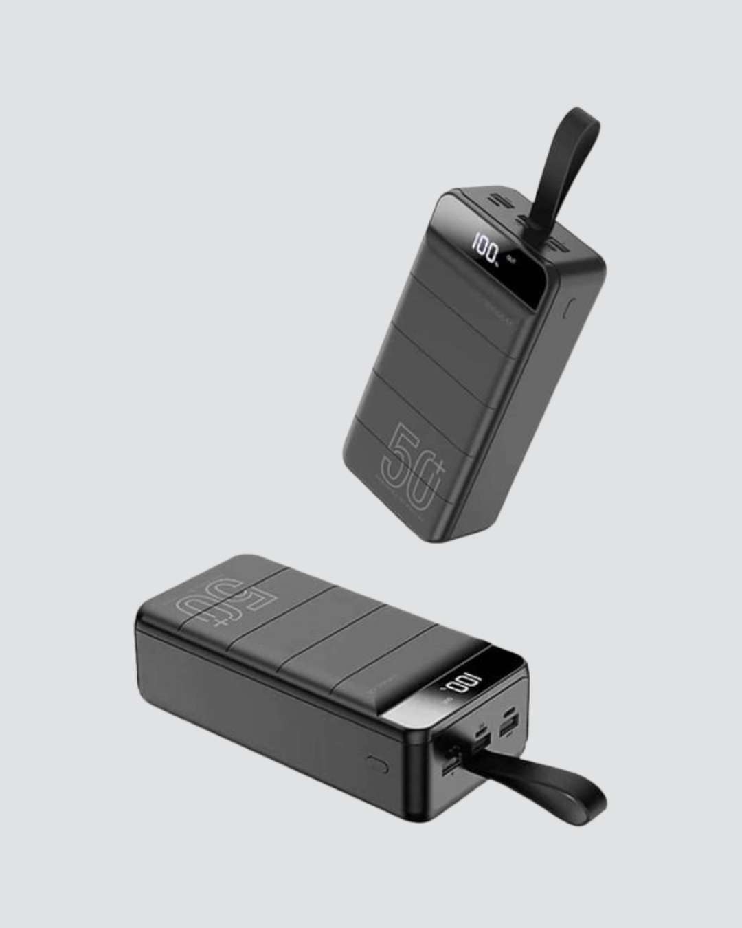 50.000 mAh Ultra Güçlü Powerbank 4 USB Çıkışlı, LED Dijital Göstergeli, Hızlı Şarj Destekli Taşınabilir Şarj Cihazı