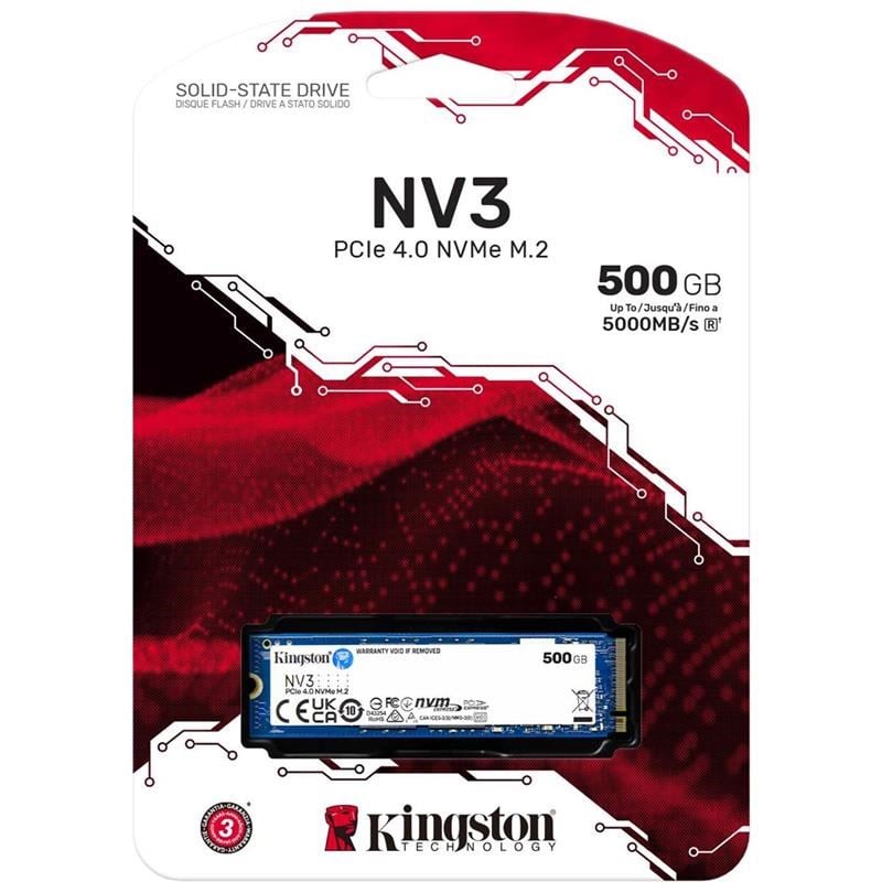 500 GB NV3 M.2 NVME PCIE GEN4 5000/3000MBS SNV3S/500G