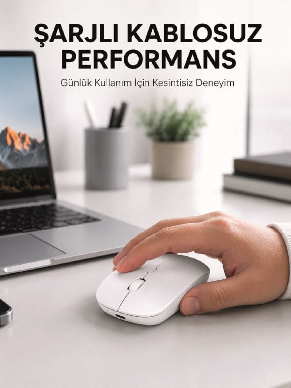 5000 DPI Bluetooth Kablosuz Mouse Hafif Ergonomik Sessiz Wireless Fare