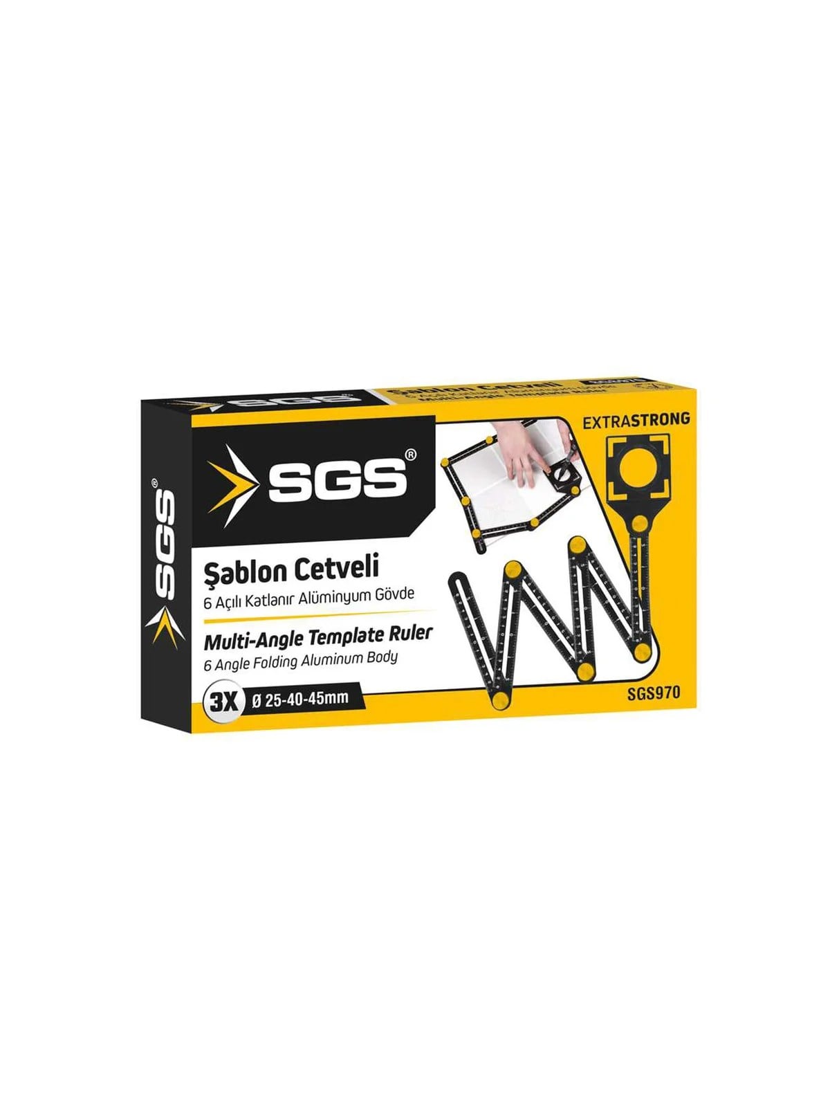 6 Açılı Katlanır Pozisyon Cetveli SGS 970