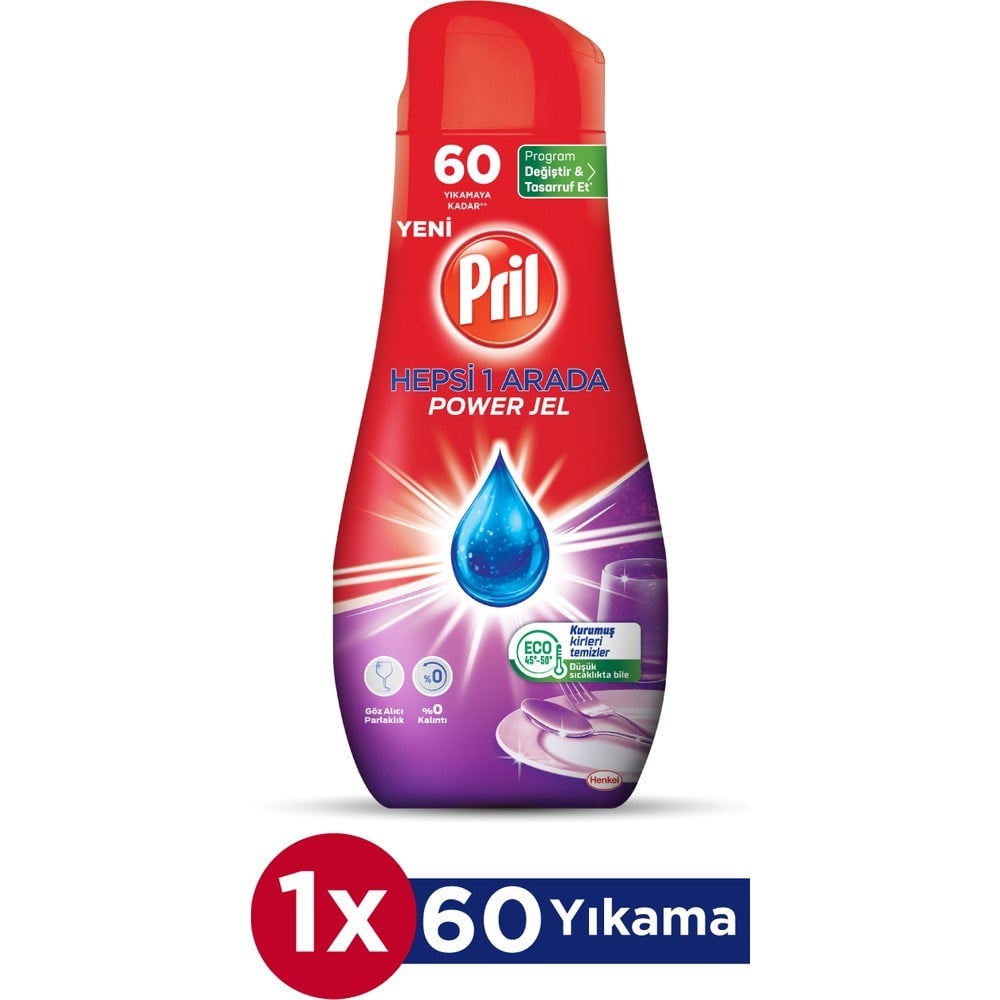 60 Yıkama Cam Koruma Sağlayan Bulaşık Deterjanı