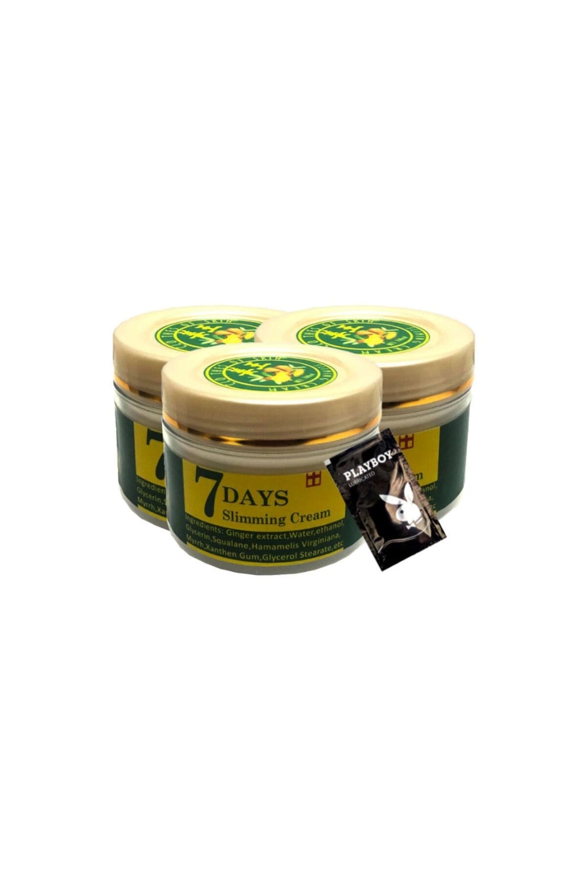 7 Days 3x100 ml Ginger Miracle Slimming Cream Sıkılaştırıcı+1 ad Jel ile