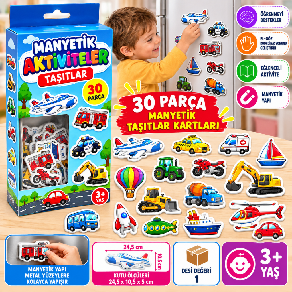 7154 Manyetik Aktiviteler - Taşıtlar / +3 yaş
