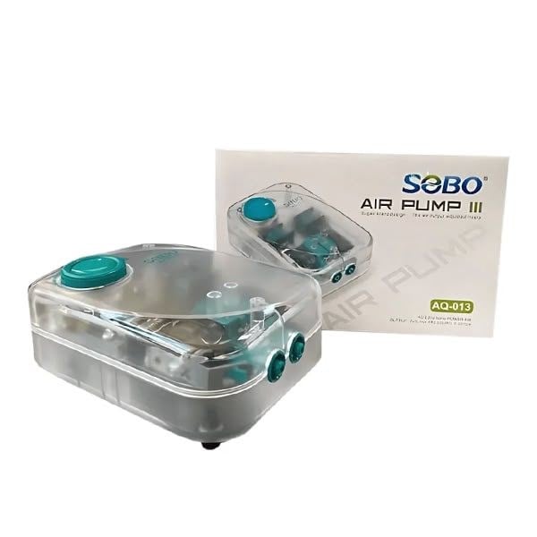 745-AQ-013 SOBO hava motoru şeffaf kasa 6 w 2 x 4 lt/min