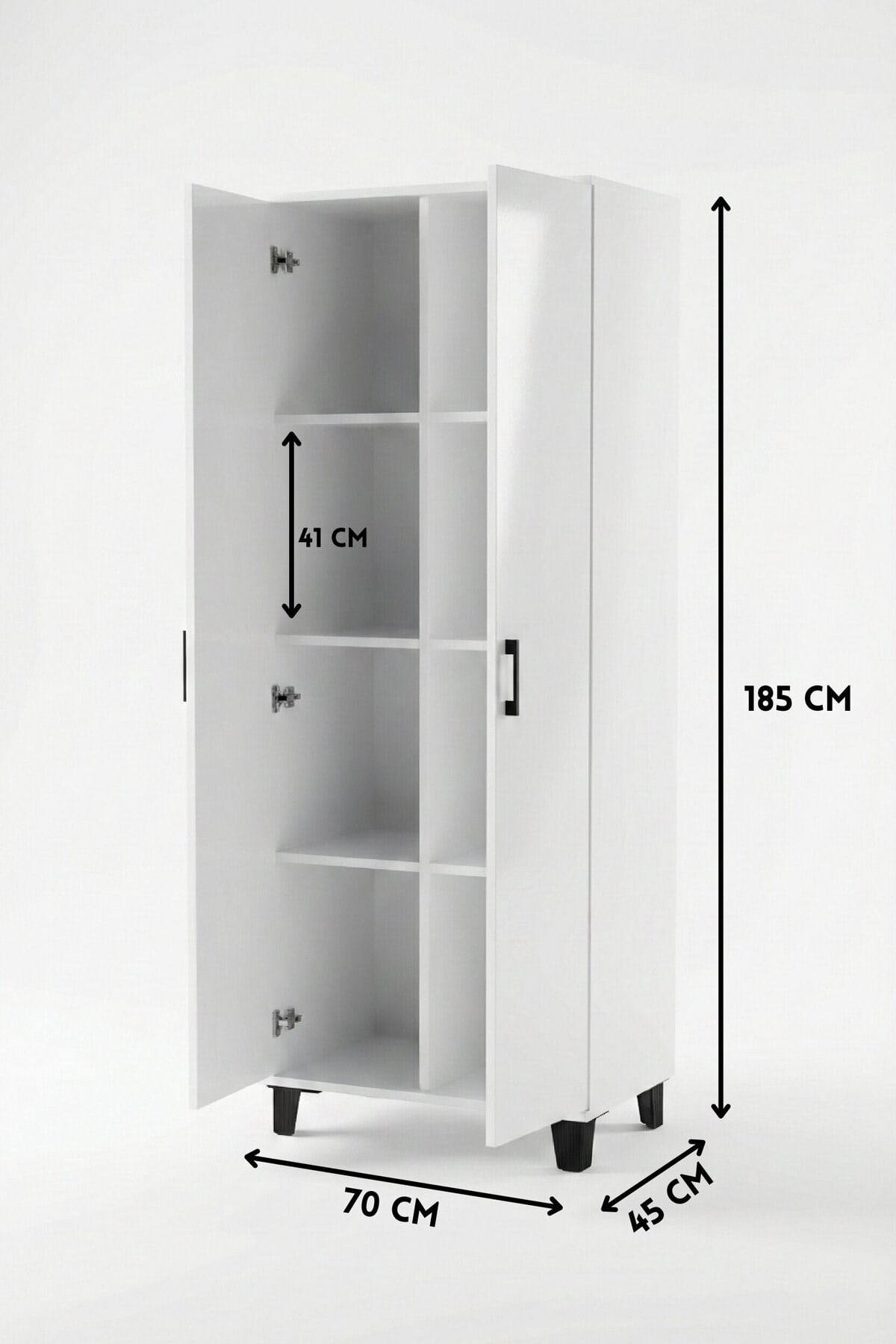 8 Gözlü Kiler Dolabı Beyaz 70 cm