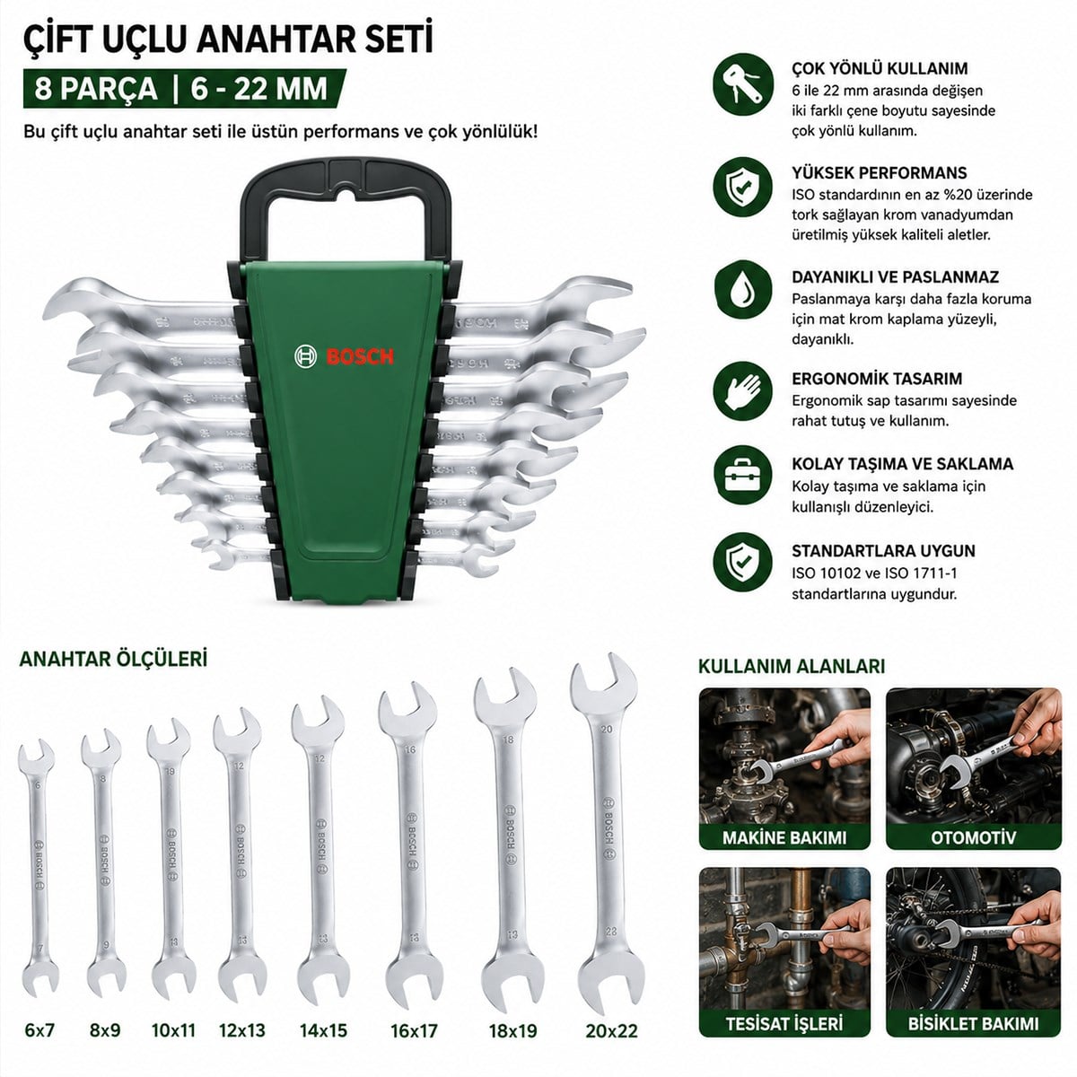 8 Parça Açık Anahtar Seti (6/7?20/22) - Açık Anahtar Seti