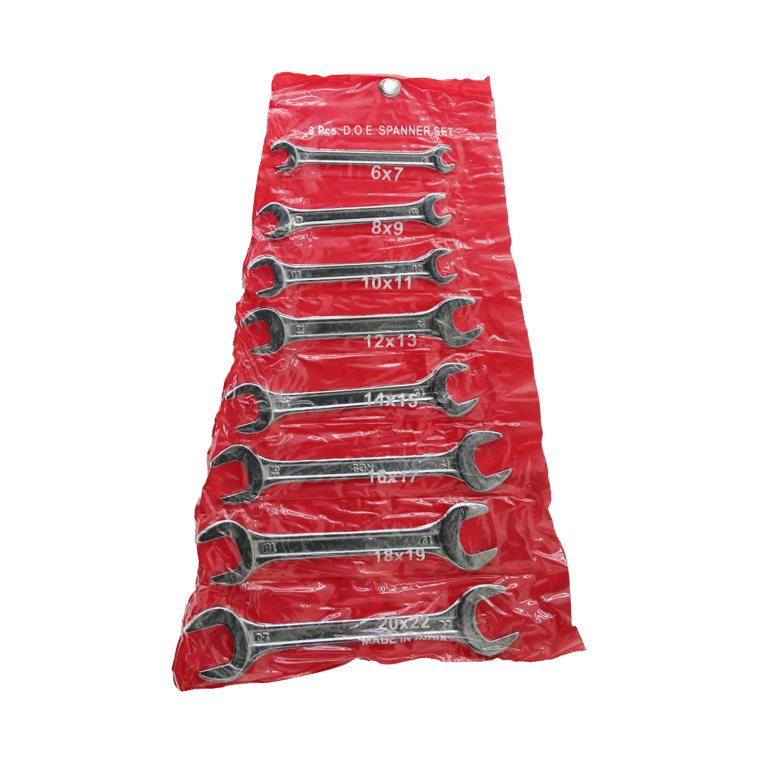 8 Parça Açık Uçlu Anahtar Takımı 6-22 mm