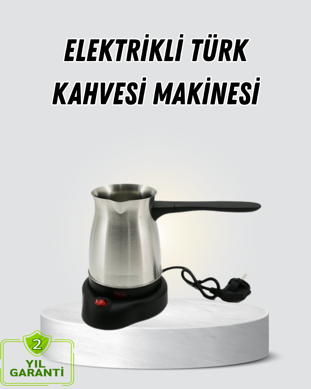 800W Paslanmaz Elektrikli Cezve Gizli Rezistans ve Ergonomik Kulp