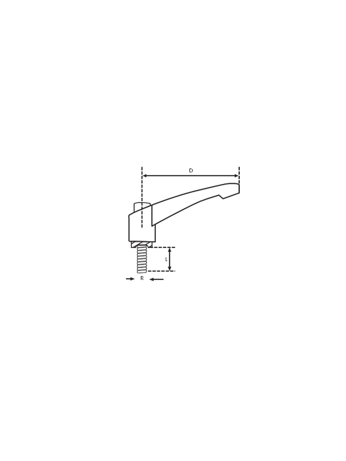 80mm Çap M10x40 Siyah Metal Sustalı Kol Siyah Cıvatalı