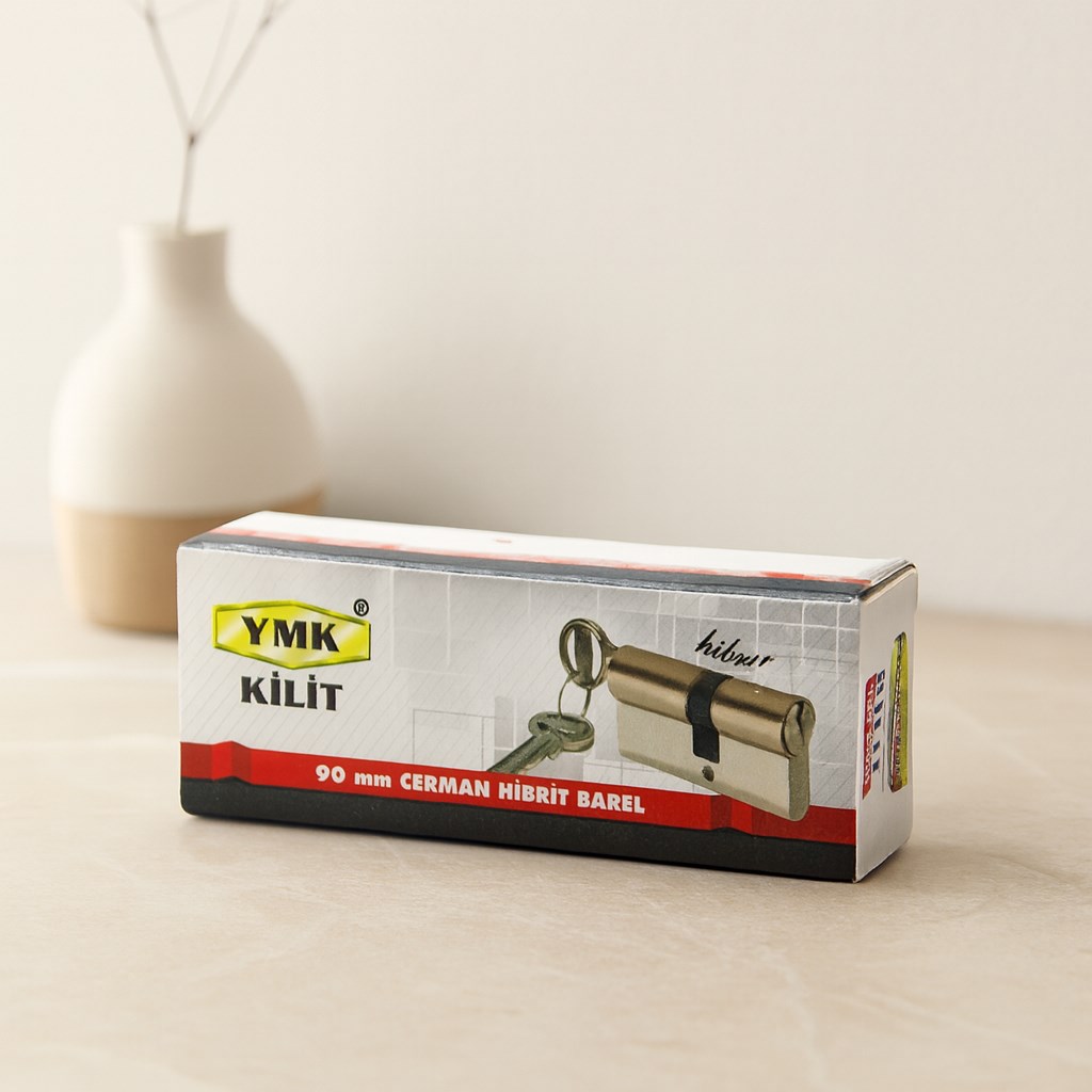 90mm Nikel Saten Cerman Barel Silindir (2 Anahtar)