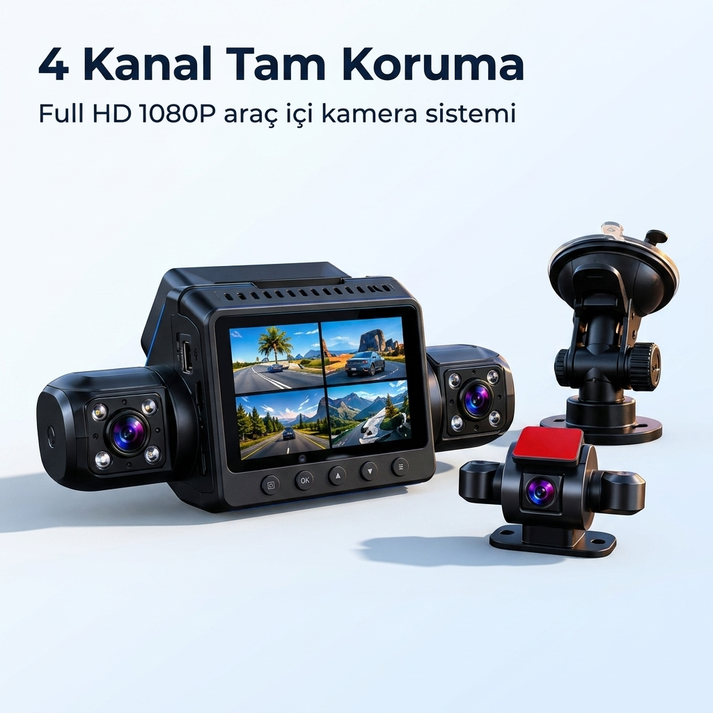 9720 Araç Kamerası ? 4 Kamerali