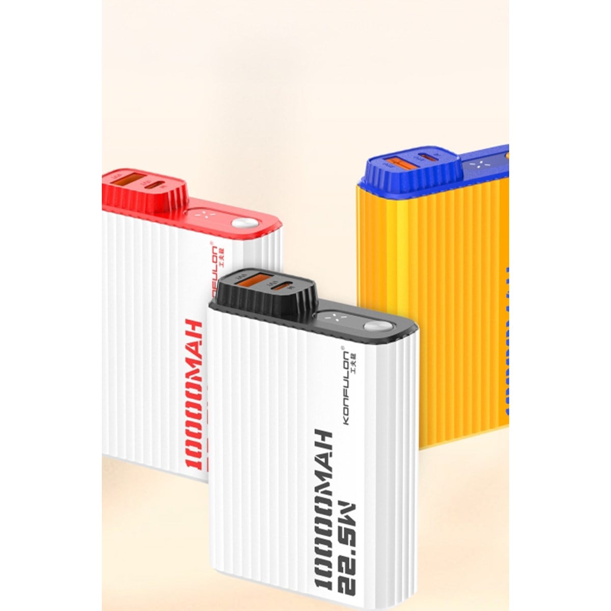 A40Q 10.000 mAh PD 20W Mini Powerbank - Siyah-Beyaz