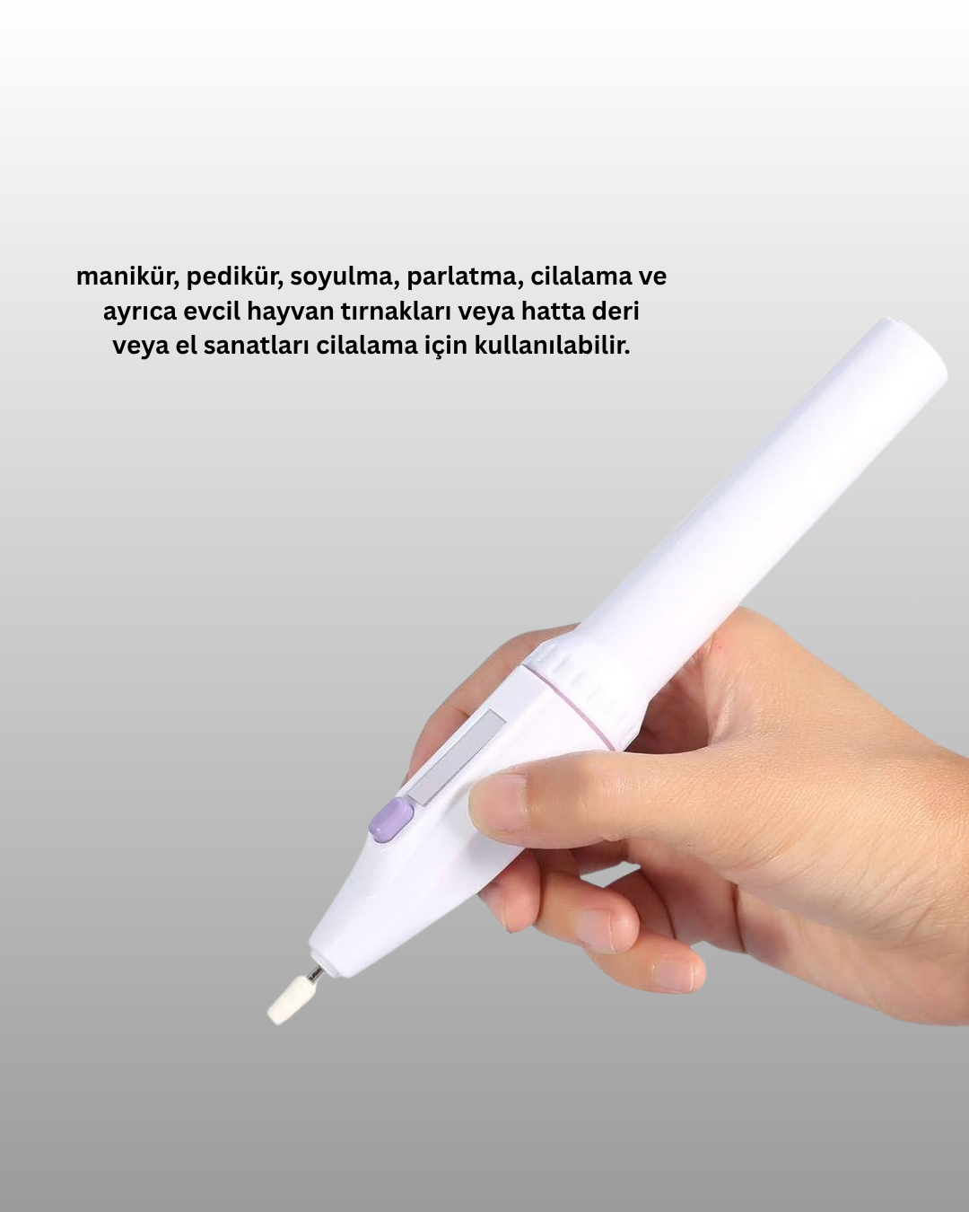 ABS Gövdeli Sessiz Tırnak Matkap Seti – Ayarlanabilir Hız ve Uzun Ömürlü Kullanım