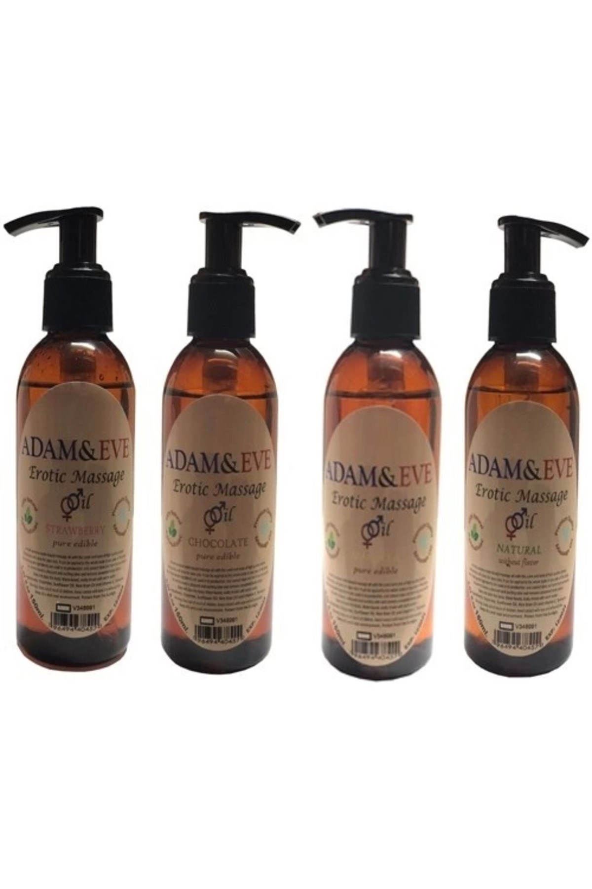 Adam & EAdam&EErkeklere Özel 4 Farklı Çeşit Aromalı Masaj Yağı Massage Oil 125ml
