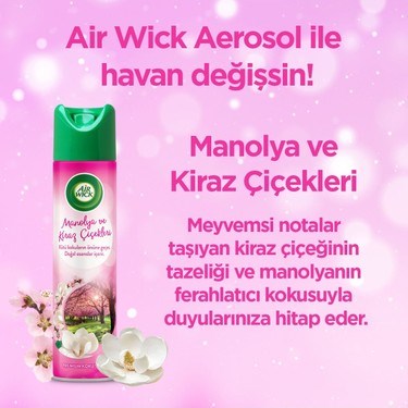 Aerosol Oda Kokusunda Manolya ve Kiraz Çiçeği