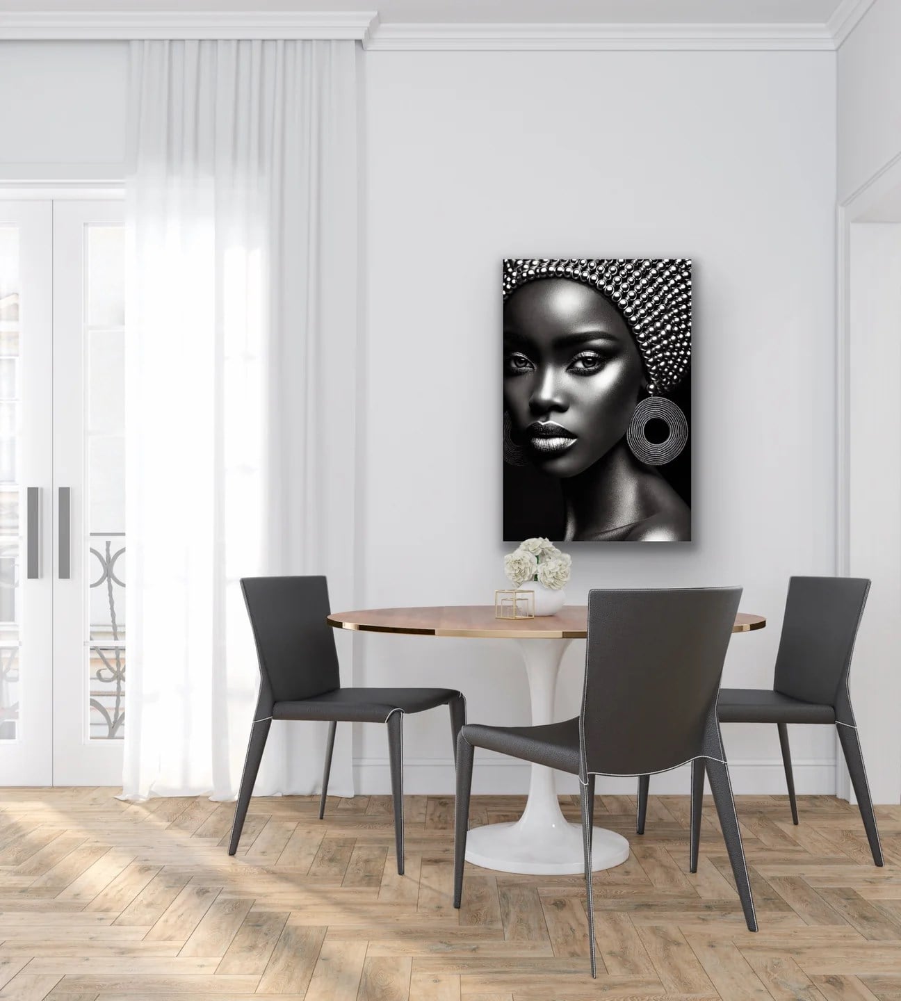 Afrikalı Siyahi Kadın Kanvas Tablo 70x100
