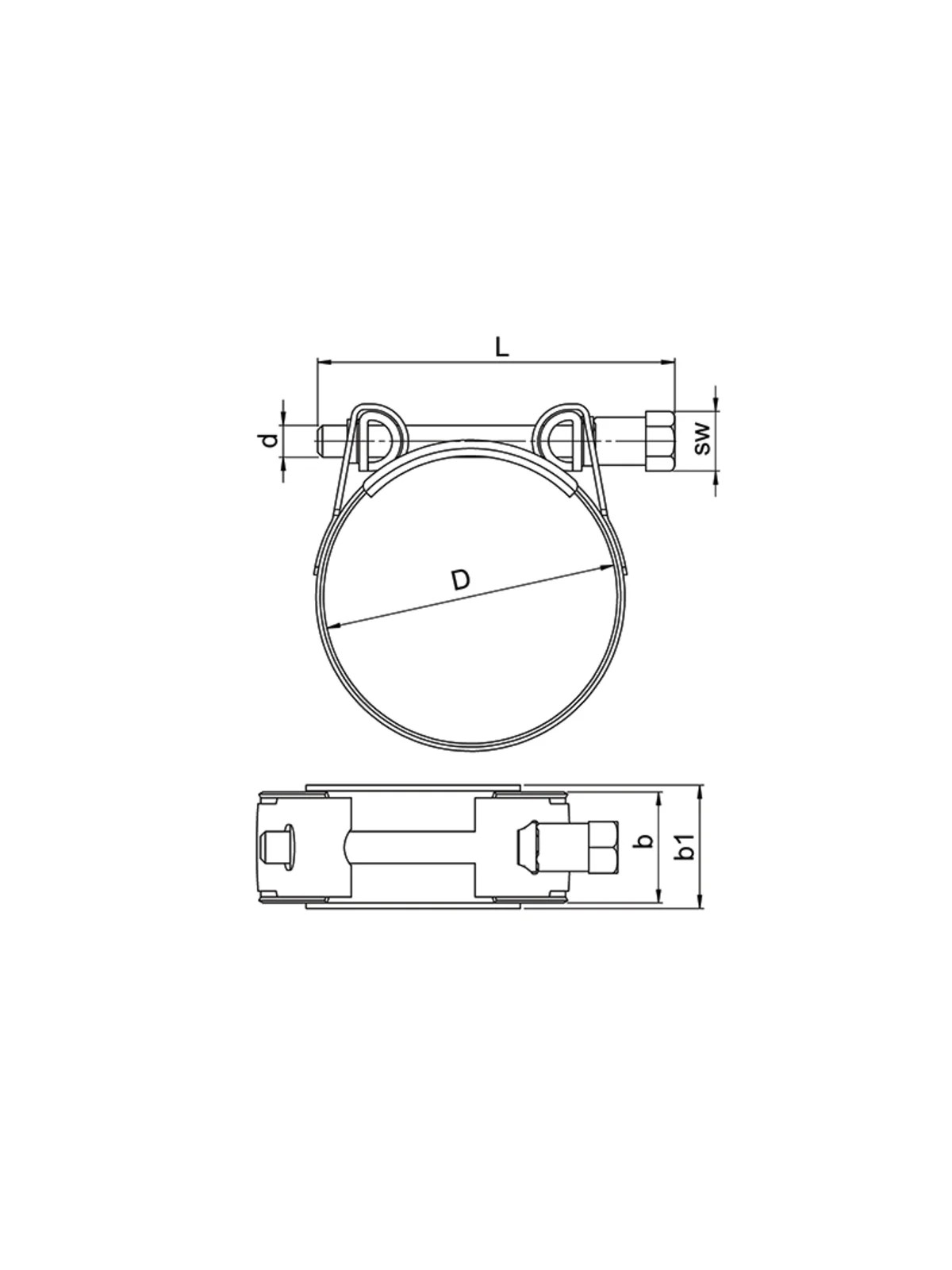 Ağır Tip Hortum Kelepçesi 59-63 mm