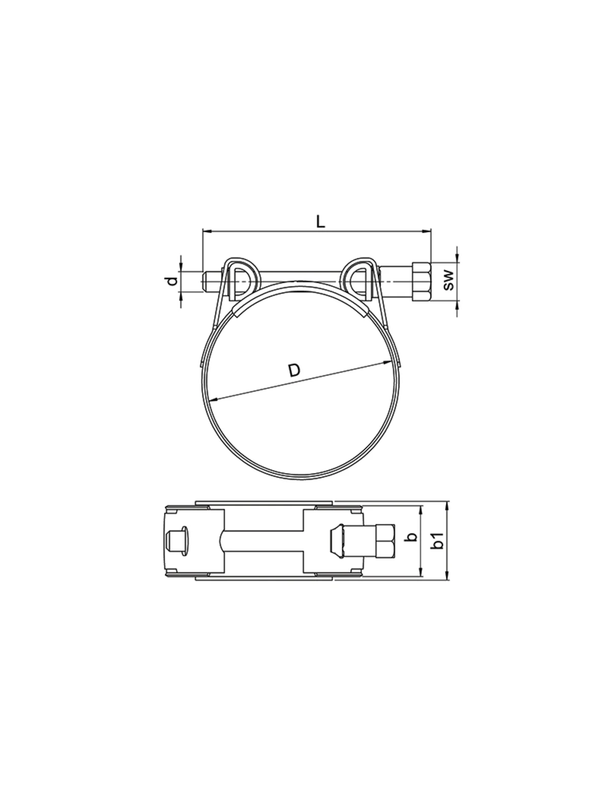 Ağır Tip Hortum Kelepçesi 79-85 mm