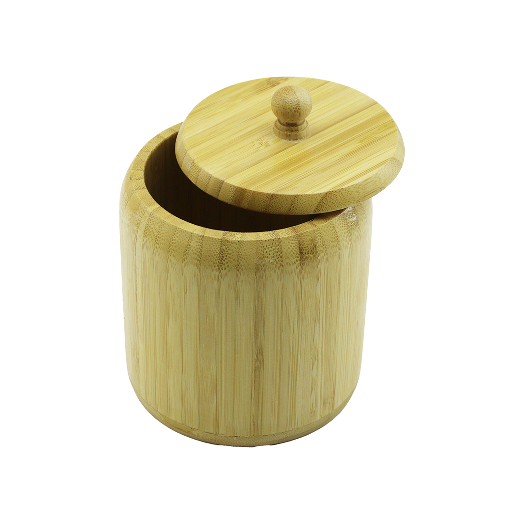 Ahşap Bambu Kapaklı Şekerlik Ø11.3 cm