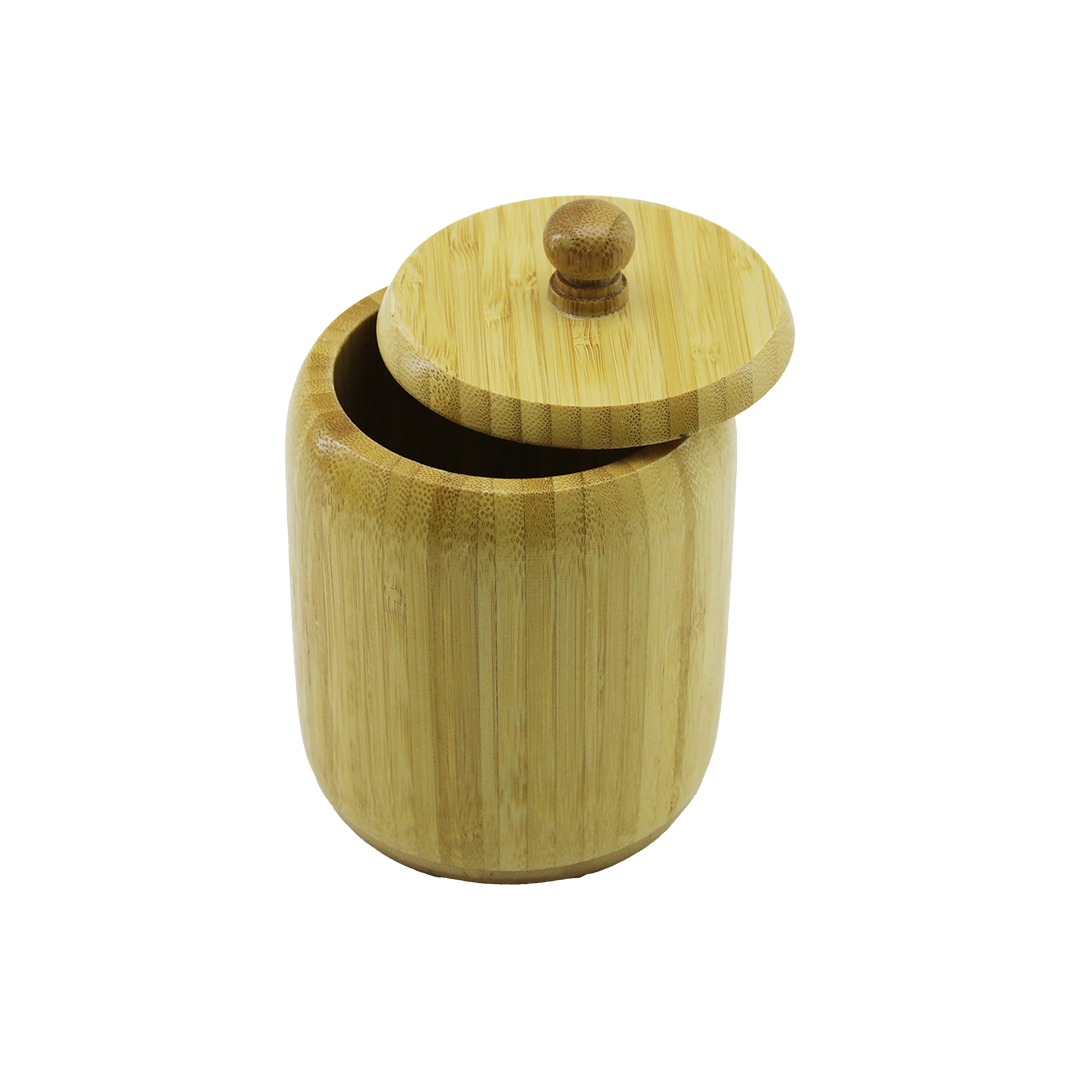 Ahşap Bambu Kapaklı Şekerlik 9 cm