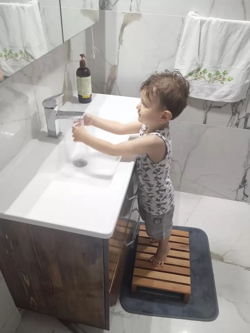 Ahşap Çocuk Lavabo Önü Basamaği