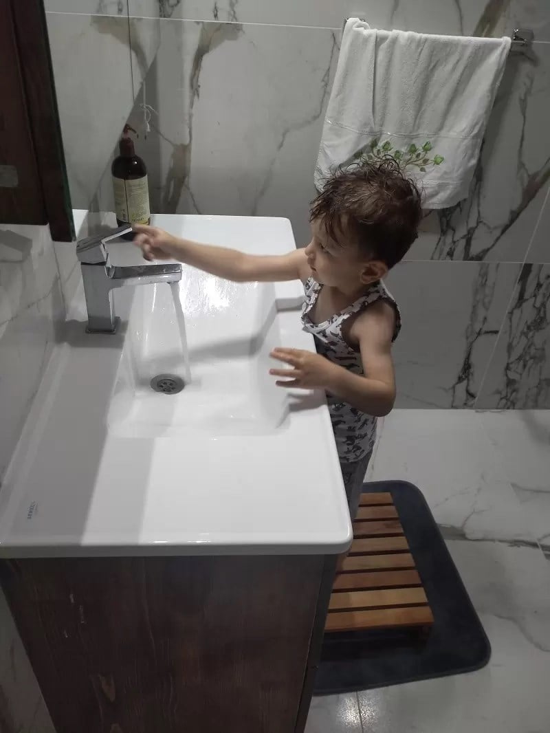 Ahşap Çocuk Lavabo Önü Basamaği