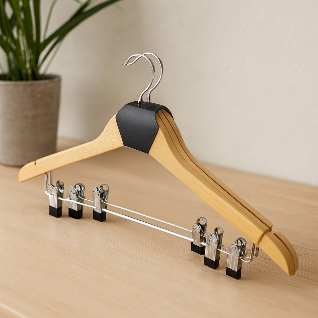 Ahşap Maşalı Etek Askısı - 3'lü Set