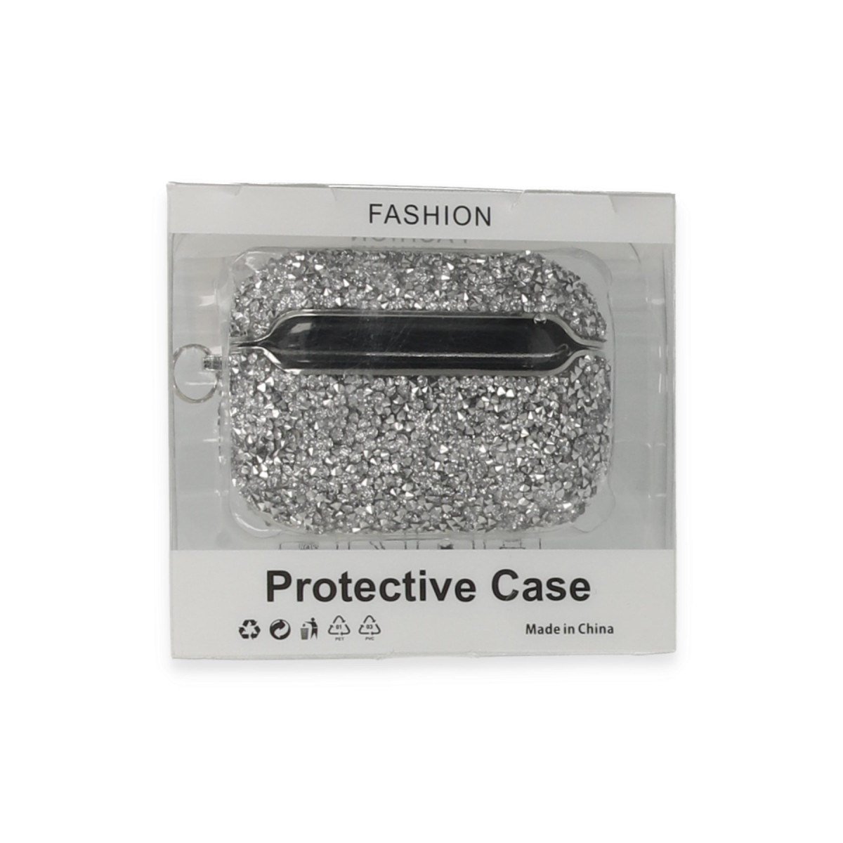 Airpods 3 (3.nesil) Mira Taşlı Kılıf - Gümüş