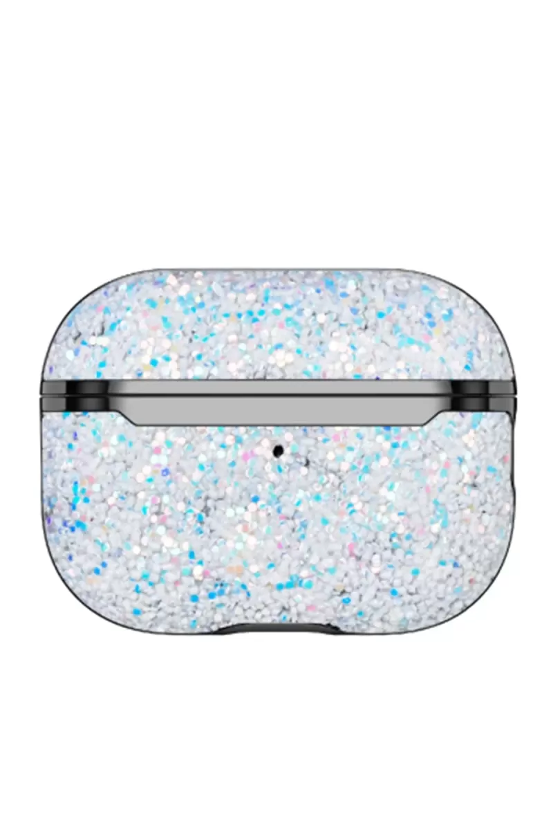 Airpods Pro 2 (2.nesil) Bright Simli Airpods Kapak - Gümüş
