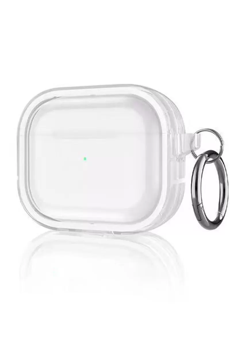 Airpods Pro 2 (2.nesil) Shiny Şeffaf Kılıf - Beyaz